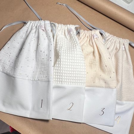 Sacos primeiras roupas 4unidades SAND