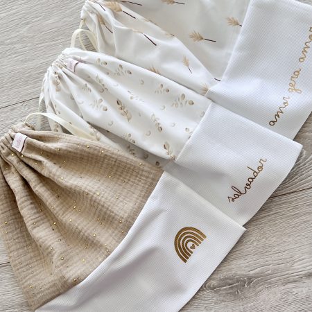 Sacos primeiras roupas 4unidades BEIGE